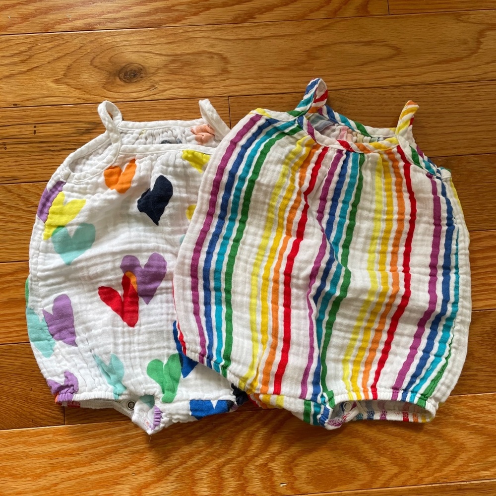 Primary Cotton Gauze Jumpers - Sz 0 to 3 Months